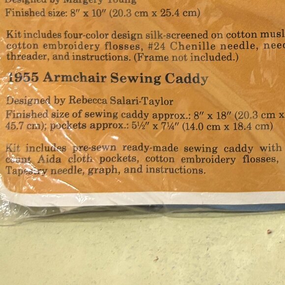 VTG 1985 Creative Circle Blue Armchair Sewing Caddy Cross Stitch Kit NOS - Picture 6 of 8